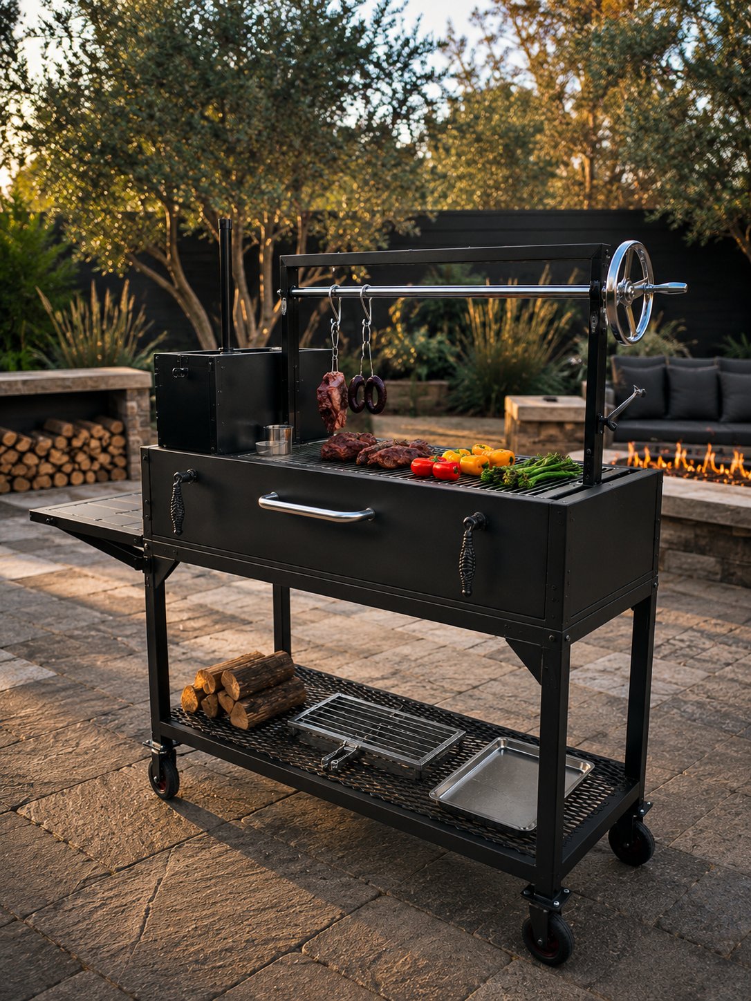 El Herrero 48-inch Santa Maria Argentine parrilla by Brasero Grills